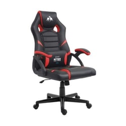 Cadeira para jogos Cromad Nitro Series - Ajustável em altura com pistão a gás de classe 2 - Almofada lombar - Cor preta/vermelha - Cromad 262197