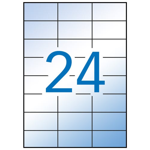 Etiquetas translúcidas à prova de intempéries Apli 70.0 x 37.0mm 100 folhas - APLI 206066