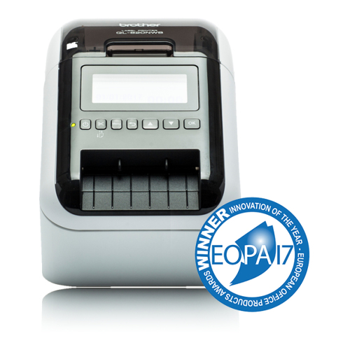 Brother QL-820NWBVMXX1, DK, Acionamento térmico direto , 300 x 600 DPI, 176 mm/seg, Com fios e sem fios, Bateria incorporada - Brother QL820NWB