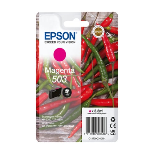 EPSON TINTEIRO MAGENTA 503 XP5200/05/WF2960/65 - Epson C13T09Q34020