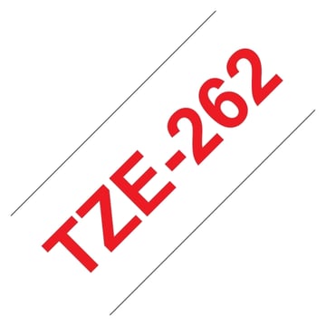 Brother TZe262 Cinta Laminada Generica de Etiquetas - Texto rojo sobre fondo blanco - Ancho 36mm x 8 metros - Genérico BR-TZE262