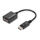 DIGITUS ADAPTADOR DISPLAYPORT VGA M/F 0.15MT PRETO - DIGITUS AK-340403-001-S