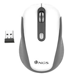 Rato sem fios NGS Haze USB 1600dpi - 3 botões - Utilização ambidestra - Branco/Preto - NGS HAZEWHITE