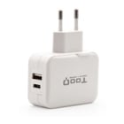 Carregador de parede Tooq USB 2.0, USB-C - Branco - Tooq 142474