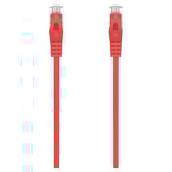 Cabo de Rede Aisens Patch Cord RJ45 LSZH CAT.6A 500 MHZ UTP AWG24 - 0,5M - Cor Vermelha - Aisens A145-0558