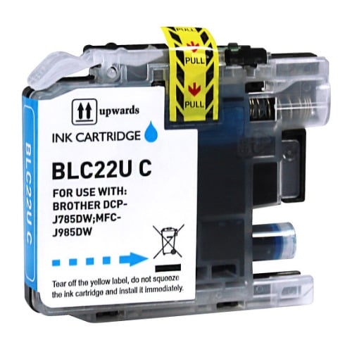 Brother LC22U Cyan Cartucho Genérico de Tinta - Substitui LC22UCBP - BI-LC22UCY