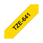 Fita Laminada 18mmx8mts Fundo Amarelo / Texto Preto - Brother BROTZ641