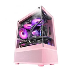 Mars Gaming MC-SE Minitorre Gaming - Doble Cristal Continuo - AirTech Mesh - Doble Camara - Filtro Magnetico - Conectividad Avanzada - Gestion de Cables - Color Rosa - Mars Gaming 295322