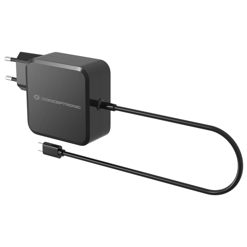 CONCEPTRONIC 100W GAN USB PD CHARGER BUILT-IN USB-C - Conceptronic OZUL05BE