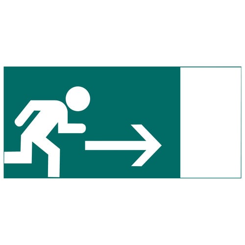 Etiqueta de sinalização de saída de emergência Apli direita 1 unid. - APLI 208436