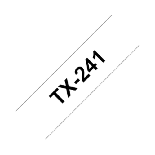 Fita Laminada 18mmx15mts Fundo Branco / Texto Preto - Brother BROTX241