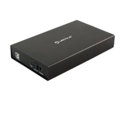Unykach LOK 0.2 Caixa externa USB 2.0 de 3,5" - interrutor de ligar/desligar - Construção em alumínio - Preto - Unykach 233137