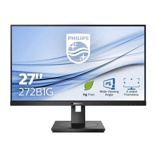 PHILIPS MONITOR LED IPS 27" FHD VGA DVI HDMI DP USB COLUNAS AJUSTE 272B1G/00 - Philips 272B1G/00