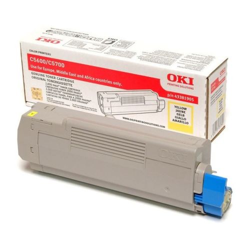Toner C5600n/5600dn/5700n/5700dn Amarelo - Oki 43381905