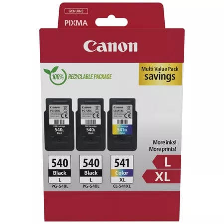 Canon PG-540L/CL-541XL Multipack de 3 Cartuchos de Tinta Originales - 5224B017 - Canon 5224B017
