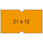 Apli Etiquetas Naranjas 21x12mm para Maquinas de Precios de 1 Linea - Pack de 6 Rollos con 1000 Etiquetas/Rollo - Adhesivo Removible y Cantos Rectos - Alta Calidad para Marcaje Claro y Preciso - Compatibles con Etiquetadoras Apli Modelo 101418 y 101948 - APLI 211611