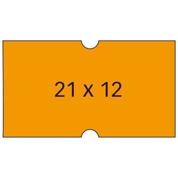 Apli Etiquetas Naranjas 21x12mm para Maquinas de Precios de 1 Linea - Pack de 6 Rollos con 1000 Etiquetas&#47;Rollo - Adhesivo Removible y Cantos Rectos - Alta Calidad para Marcaje Claro y Preciso - Compatibles con Etiquetadoras Apli Modelo 101418 y 101948 - APLI 211611