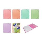 Pasta espiral Bismark com 40 bolsos transparentes - Polipropileno - Tamanho A4 - Espiral de plástico não deformável - Abertura de 360 graus - Fecho elástico - Cores pastel - Bismark BI329606