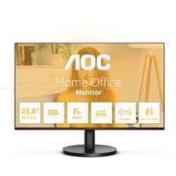 AOC MONITOR IPS 24" (23.8") QHD 1MS 120HZ VGA HDMI DP COLUNAS 24B3QA2 - AOC 24B3QA2