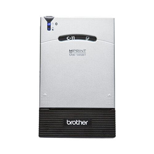 Impressora térmica portátil A7, com velocidade de 4ppm e resolução de 200ppp. Com conexão Bluetooth e USB - Brother MW-145BT