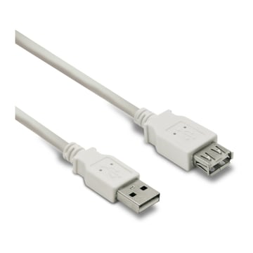 METRONIC CABO PROLONGADOR USB A MACHO &#47; A FÊMEA 2.0 3mts BRANCO - Metronic 395216