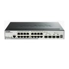 16-Port 10/100/1000Mbps Gigabit Stackable SmartPro Switch + 2 SFP ports + 2 x 10G SFP+ ports - D-Link DGS-1510-20/E