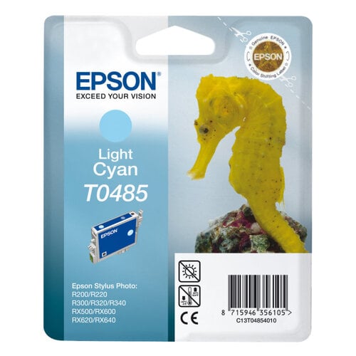 Cartucho de tinta original Epson T0485 Cyan Light - C13T04854010 - Epson C13T04854010
