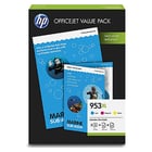Pack Tinteiros 953XL 3 Cores 1CC21A + Papel A4 - 1CC21A