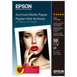 EPSON Matte archival paper inkjet 192g/m2 A3 50 sheets 1-pack - Epson C13S041344