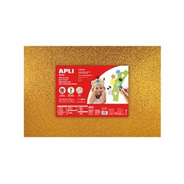 Placa de Cor Musgami 40x60cm 2mm c&#47; Purpurinas Ouro 3Fls - APLI APL13175