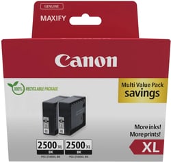 Canon PGI-2500XL Embalagem múltipla de 2 Tinteiros Originais Preto - 9254B011 - Canon 9254B011