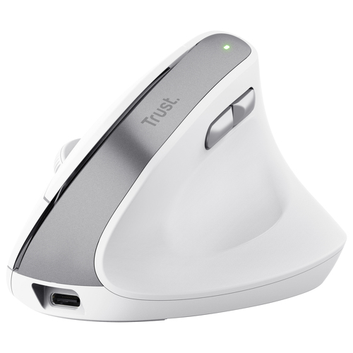 TRUST RATO WIRELESS BAYO II VERTICAL ERGONOMICO BATERIA BRANCO 2400DPI - Trust 25398