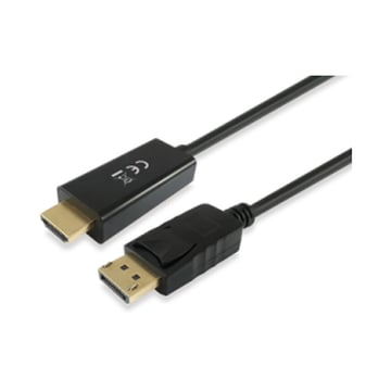 Equip Cable DisplayPort Macho a HDMI Macho - Soporta Resolucion de 4K / 30Hz - Longitud 3m - Color Negro - Equip 119391
