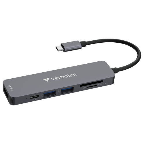 VERBATIM DOCK 4K USB-C 1xHDMI 1xUSB-C PD 1xUSB-A 3.2 1XUSB-A 2.0 CR PD100W - Verbatim 32156