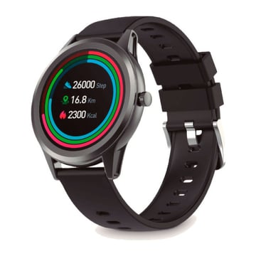 Ksix Globe Smartwatch Ecrã de 1,28" - Bluetooth 5.0 BLE - Até 7 dias de autonomia da bateria - IP67 Resistente à água - Cinzento metalizado - Ksix 200486