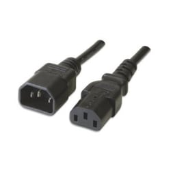 Ewent EW-190200-020-N-P cabo de energia Preto 1,8 m Acoplador C14 Acoplador C13 - Ewent EW-190200-020-N-P