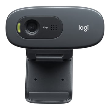 Logitech C270 Webcam HD 720p - 3Mpx - USB 2.0 - Microfone incorporado - Ângulo de visão de 60º - Foco fixo - Cabo de 1,50cm - Preto - Logitech 960-001063