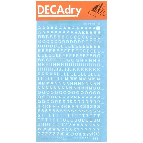 Letras transfer brancas Apli 4mm - Aplicação fácil - 470 caracteres - Versátil e resistente - Branco - APLI 208791