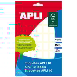 Apli 10 Etiquetas Brancas 12.0 x 18.0mm 10 Folhas - APLI 207576