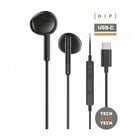 TechOneTech ear Tech Hip USB-C Altifalantes intra-aurais - Microfone incorporado - Assistente de voz - Cabo de 1,20 m - TechOneTech 268867