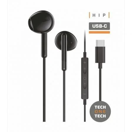 TechOneTech ear Tech Hip USB-C Altifalantes intra-aurais - Microfone incorporado - Assistente de voz - Cabo de 1,20 m - TechOneTech 268867