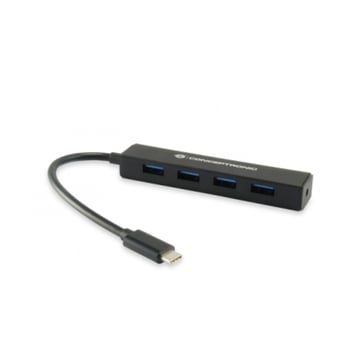Extensor de Hub Conceptronic USB-C para 4 Portas USB 3.0 - 5 Gbps - Preto - Conceptronic CTC4USB3