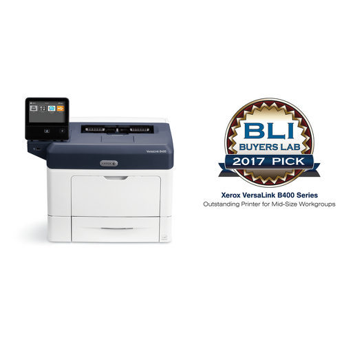 Xerox VersaLink B400/DN, 1200 x 1200 DPI, A4, 47 ppm, Impressão Duplex, Pronto para trabalhar em rede, Azul, Cinzento - Xerox B400DN