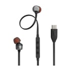 JBL EARPHONES TUNE T310 HIRES AUDIO & PURE BASS USB-C BLACK - JBL JBLT310C