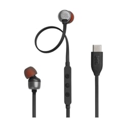 JBL EARPHONES TUNE T310 HIRES AUDIO & PURE BASS USB-C BLACK - JBL JBLT310C