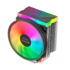 Mars Gaming MCPU44 Ventilador duplo de 110mm para CPU com dissipador de calor 4 Heatpipes - Iluminação ARGB - Velocidade máxima. 1600rpm - Cor Preto - Mars Gaming MCPU44