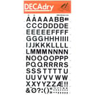 Apli Transfer Lettering Uppercase Black 10mm - Aplicação fácil - 129 caracteres - À prova de água - Preto - APLI 208761