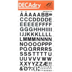 Apli Transfer Lettering Uppercase Black 10mm - Aplicação fácil - 129 caracteres - À prova de água - Preto - APLI 208761