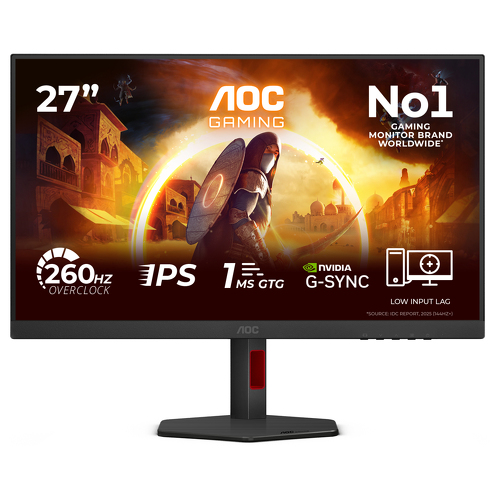 AOC Monitor Fast IPS de 24" (23,8") 16:9 FHD 1 ms 260 Hz HDMI DP com referência 24G4ZR - AOC 24G4ZR