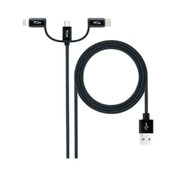 Cabo USB-A para Type-C / Lightning / micro-USB 1m - Nanocable NAN10.01.3200